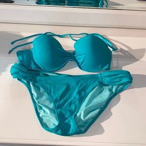 Victoria Secret Strapless Ruched Bikini